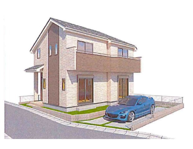 西東京市住吉町1丁目の外観パース|明るく開放的な19帖LDKと4つの洋室を備えた、家族で快適に暮らせるゆとりある4LDK新築戸建て。