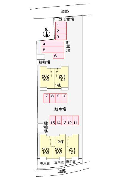 風花通り　南館の駐車場
