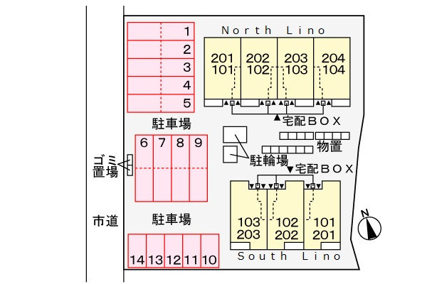Ｎｏｒｔｈ　Ｌｉｎｏの区画図