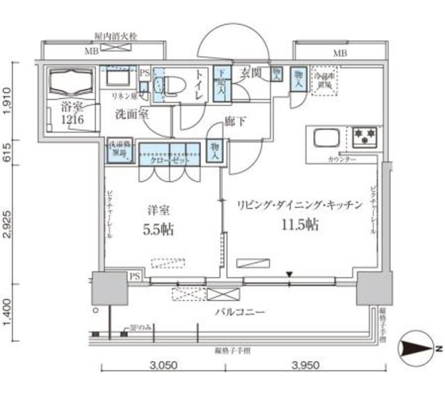 パークアクシス菊川ステーションゲートの間取り