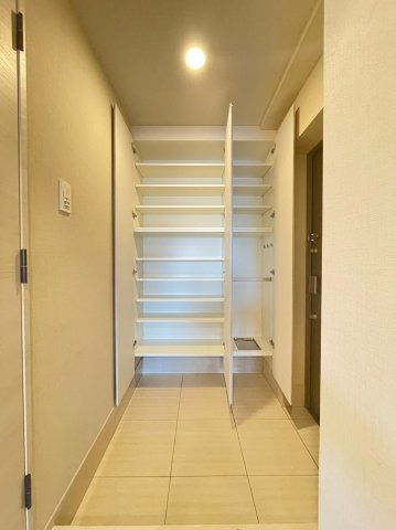 DIPS西日暮里の玄関|収納もある玄関です