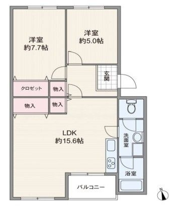 東園田団地3号棟の間取り