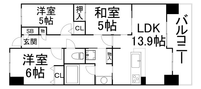 【間取り】 | レジディア都島Ⅱ