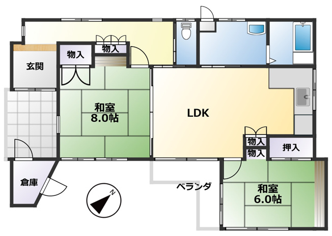 【間取り】 | 山武市井之内　中古戸建