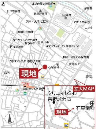 秦野市堀西　新築戸建て　小田急線「渋沢駅」徒歩6分の玄関