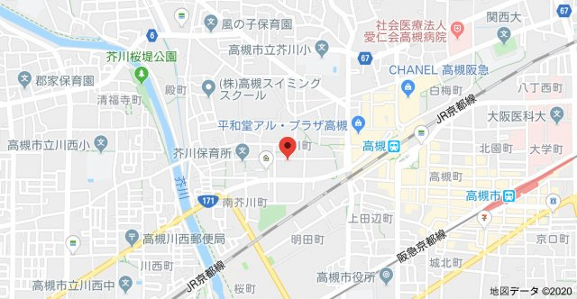 メゾンファミリア芥川の地図