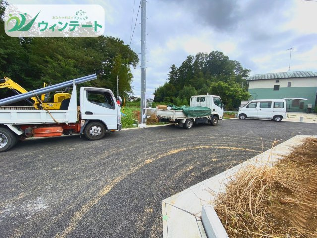 土浦市高岡第3　新築戸建ての前面道路含む現地写真|建築の進捗に応じて見学も可能です。現地で暮らしのイメージを膨らませてください。