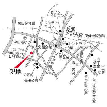 コリンヌ津田沼の地図|地図