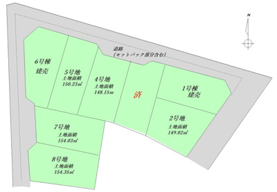 【区画図】 | ルルーディア東区西大寺中３丁目(１号棟)