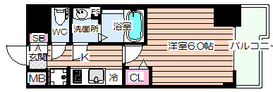 【間取り】 | プレサンス天満橋トラッド