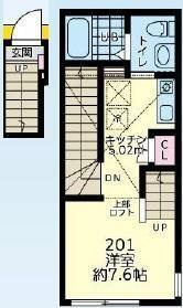相模原市中央区淵野辺４丁目のアパートの間取り