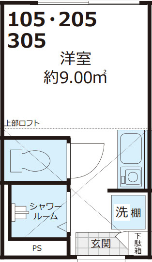 新宿区若葉３丁目のアパートの間取り