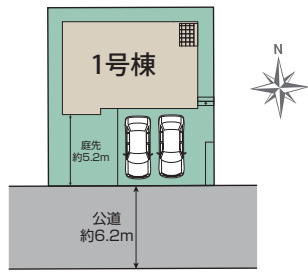 茅ヶ崎市松風台　新築戸建　全1棟の区画図