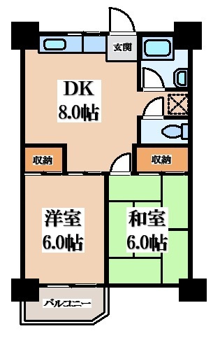 【間取り】 | ビレッジハウス泉北栂タワー