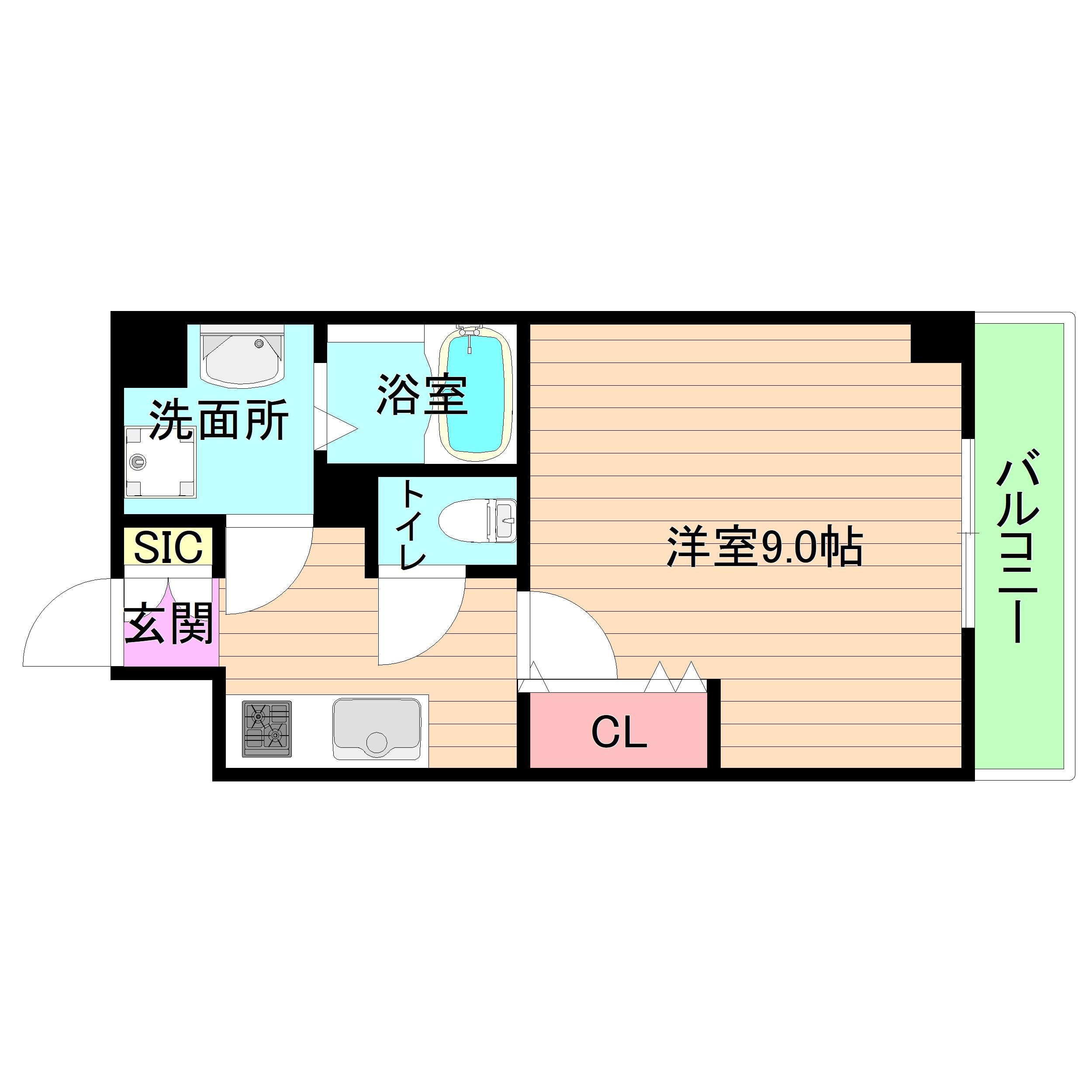 大阪市都島区都島中通２丁目の賃貸マンションの間取り