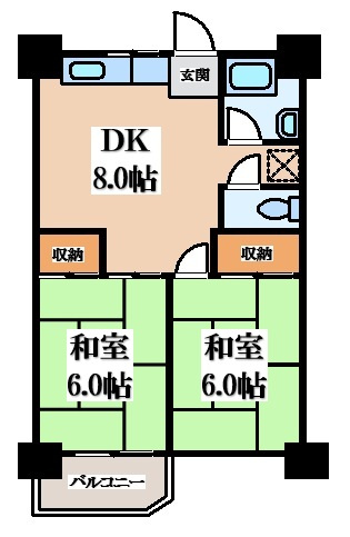 【間取り】 | ビレッジハウス泉北栂タワー