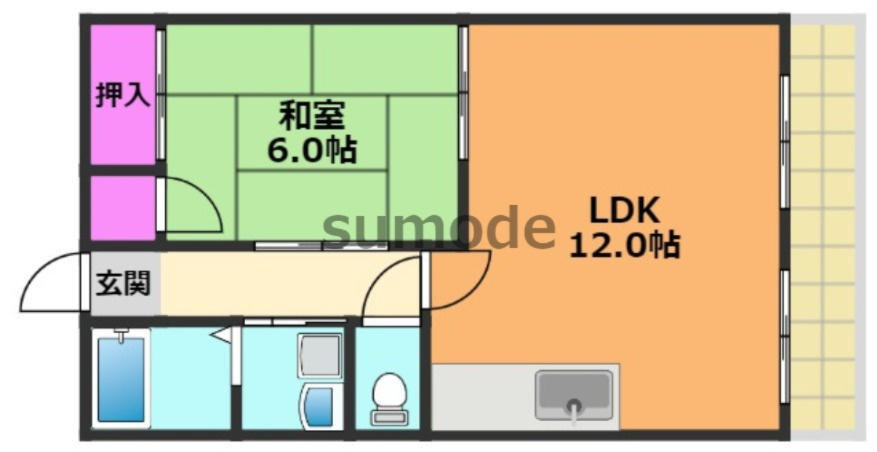 スカイメゾン富田の間取り