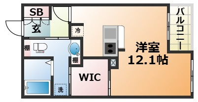 オーキッドレジデンス神戸三宮の間取り