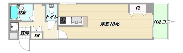 大阪市淀川区西中島７丁目の賃貸マンションの間取り