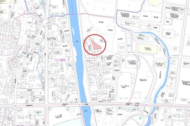 宇都宮市上大曽町　土地の地図