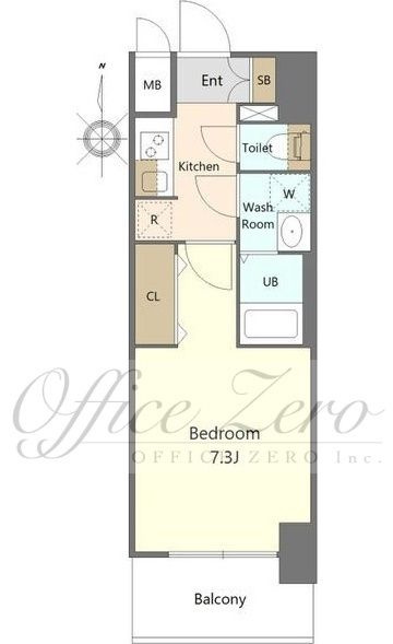 S-RESIDENCE亀島駅前ascent(アセント)の間取り