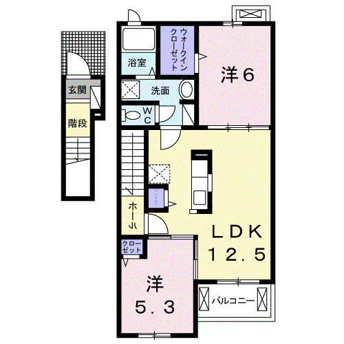 クラール元山Ｅの間取り
