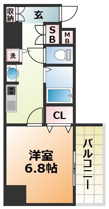 スワンズ神戸三宮イーストの間取り