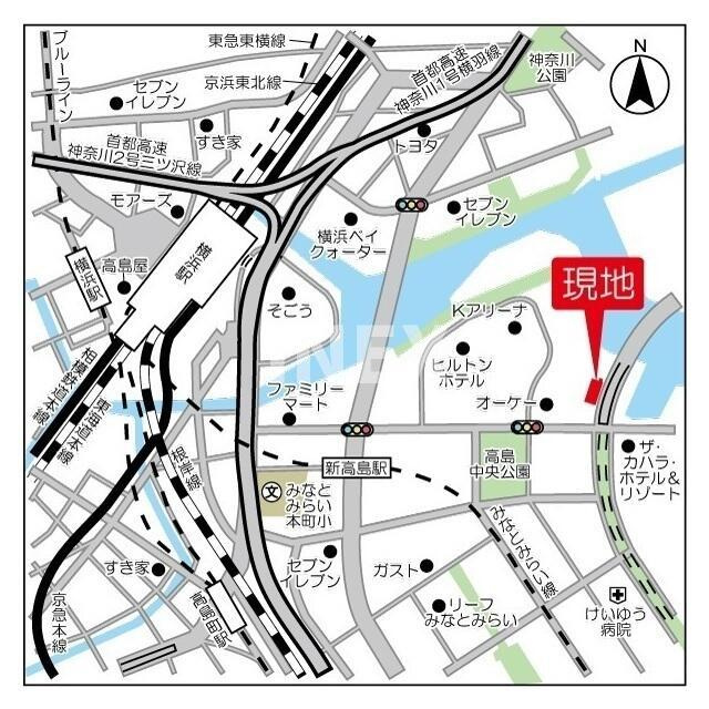 ＢＬＵＥ　ＨＡＲＢＯＲ　ＴＯＷＥＲ　みなとみらいの地図