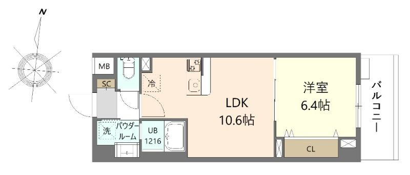ウエサカ ステューディオの間取り