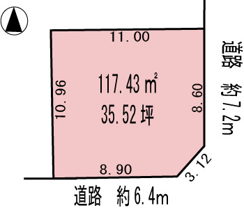 海部郡蟹江町桜4丁目の土地図