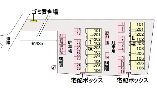 アンジュの家 Ⅰの区画図