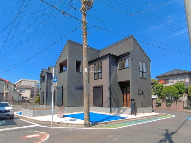 ふじみ野市元福岡１丁目の新築一戸建の前面道路含む現地写真