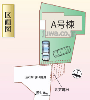 【新築分譲住宅】富士見市水谷東3丁目3458番の区画図