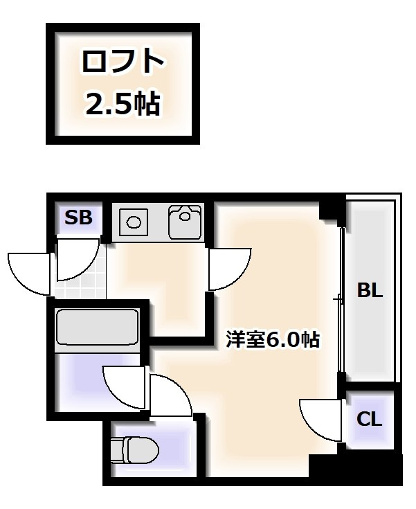ロフティ清水丘の間取り