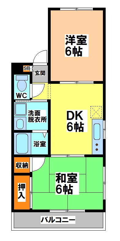 三鷹市下連雀３丁目の賃貸マンションの間取り