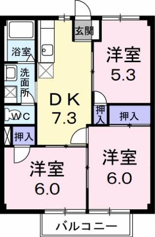 サンハイムⅠの間取り