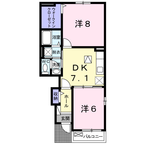 エステートグレース堀川Ｂの間取り