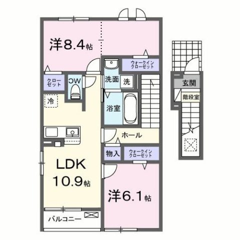 ソレイユ馬場山緑の間取り