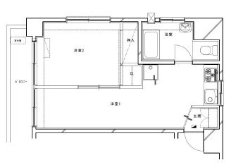 鶯谷マンションの間取り|間取りです。