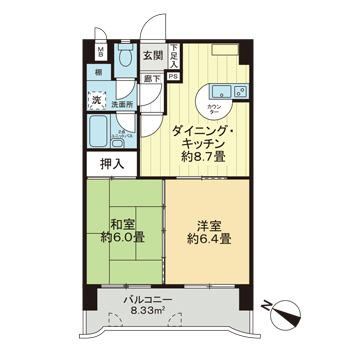ライオンズマンション皇后崎公園の間取り