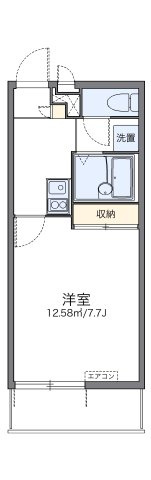 レオパレスピュアハイツ学研台の間取り