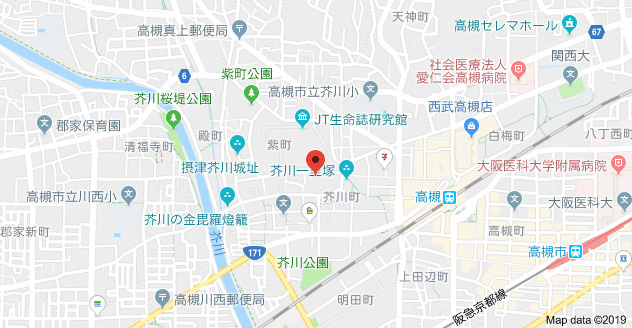 シャトー芥川の地図
