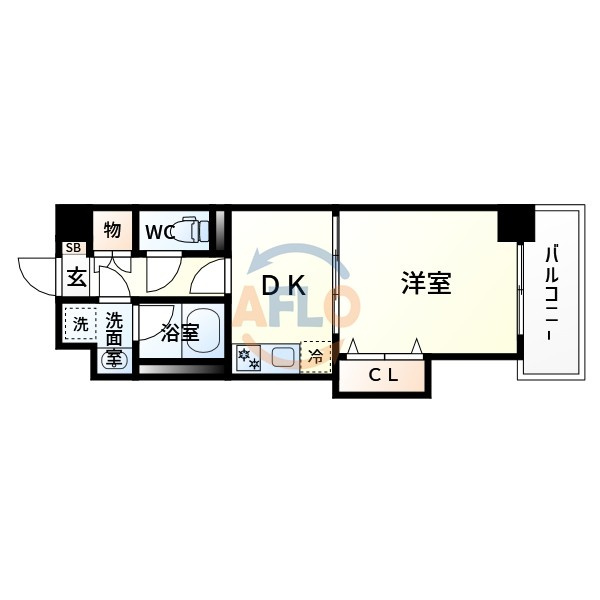 大阪市淀川区木川東４丁目の賃貸マンションの間取り|クリーデンス新大阪　間取り