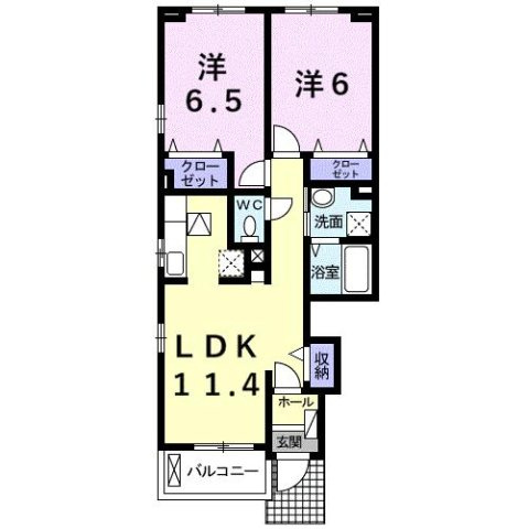 グラシオッソＢ　　刈谷市近郊の賃貸ならクラスホーム刈谷店の間取り