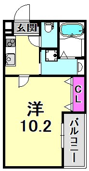 フジパレス園田Ⅵ番館の間取り