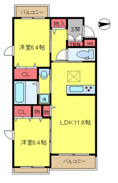 CLIFTON　COURTの間取り