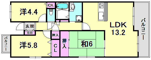リブレメゾン広田の間取り