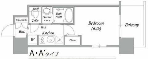 大阪市西区川口４丁目の賃貸マンションの間取り