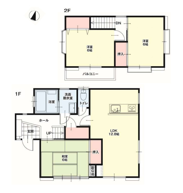 上尾市上　１期　中古戸建の間取り|上尾市上　１期　中古戸建・3LDK・土地面積104.72m2・建物面積77.00m2