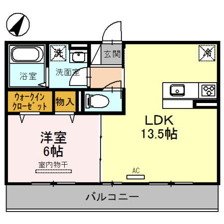 和泉市府中町６丁目のハイツの間取り